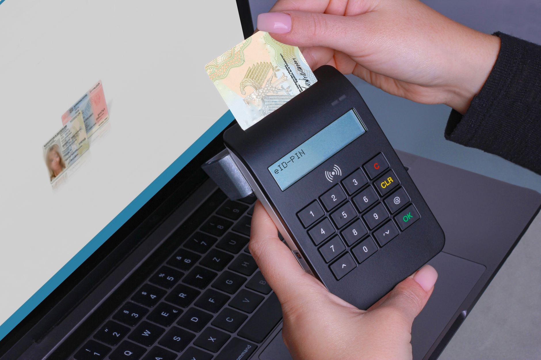 a person using online payment